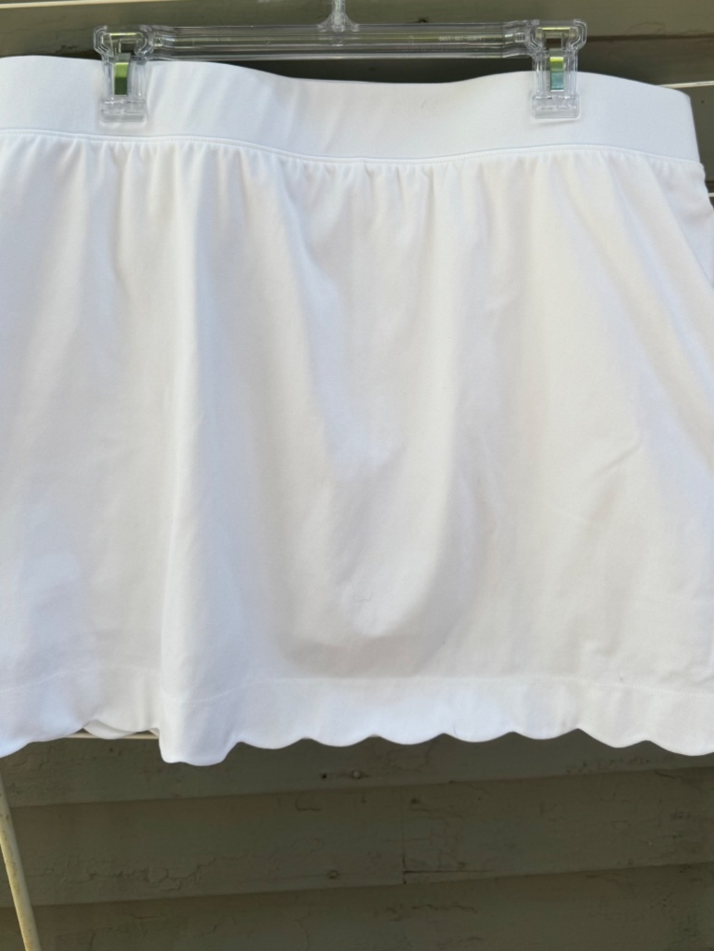T by Talbots Tennis Pickleball Skort Scalloped Edge Ball Pkts White Sz XLP